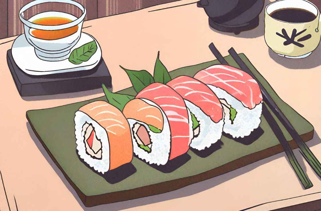 Sushi merupakan makanan yang bahan dasarnya adalah